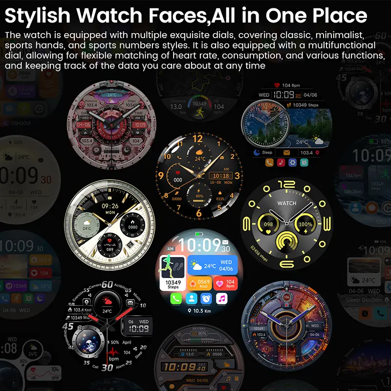 2025New For Android and ios Smart Watch Men AMOLED Screen GPS Motion trajectory Heart Rate Bluetooth Calls SmartWatch Waterproof - Image 4