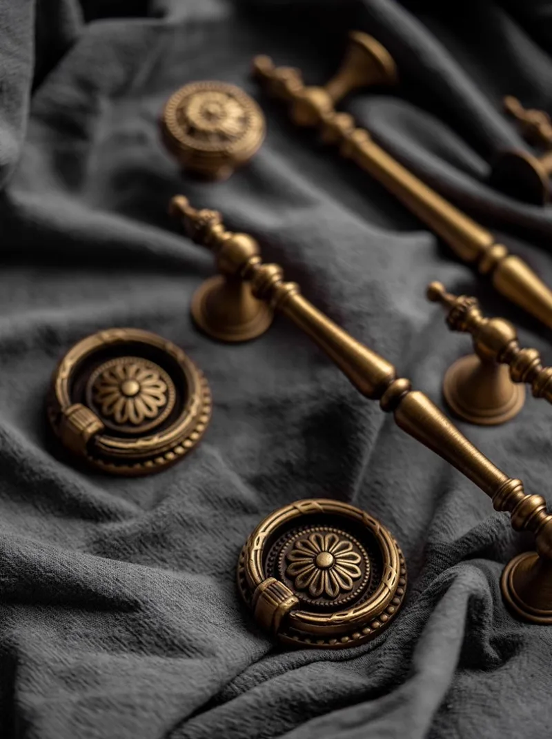 MaisonLuxe™ French Vintage Brass Handles S173ef77bb5c04cf9ad309d069c55fe9bE