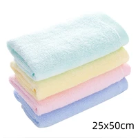 Manufacturers selling bamboo fiber thickening Small towel infant baby wipes  pure color hand towel  children wash face towel 4