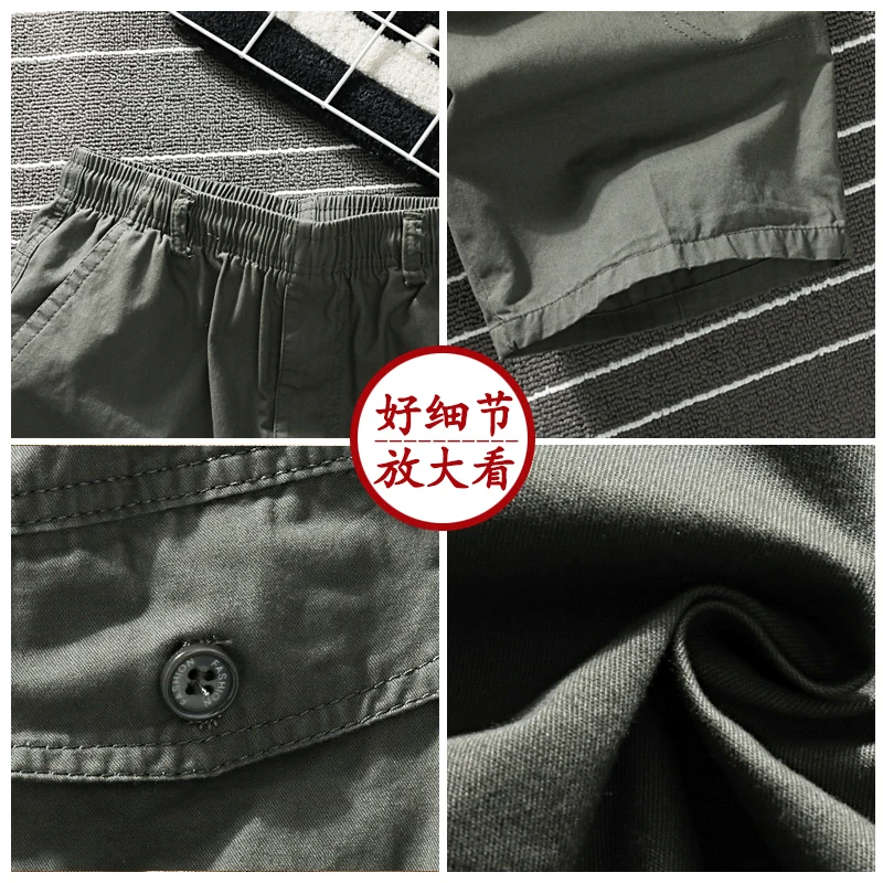 Summer Shorts Men's Overalls Large Size Cotton Casual Sports High Quality Cotton Men's Wear Work Tactical Army Knee Pants