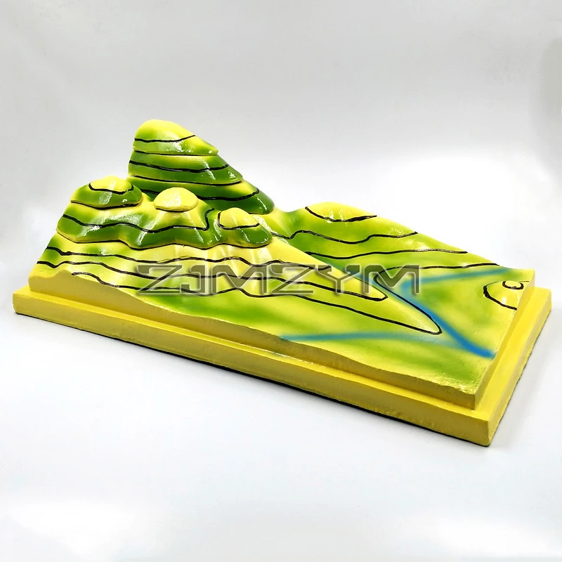 Shool 지리 교육 용품, 등고선 지도 교육 도구용 윤곽 모델