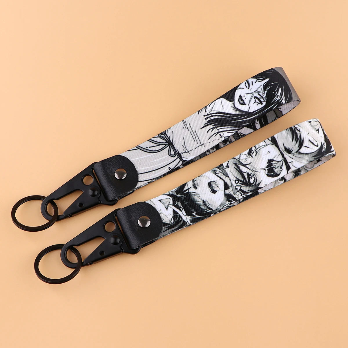 

Japanese Anime Keychain Key Tags Comic Tomie Key Fobs Short Lanyard For Keys Phone Straps Bag Pendant Car Motorcycle Accessories