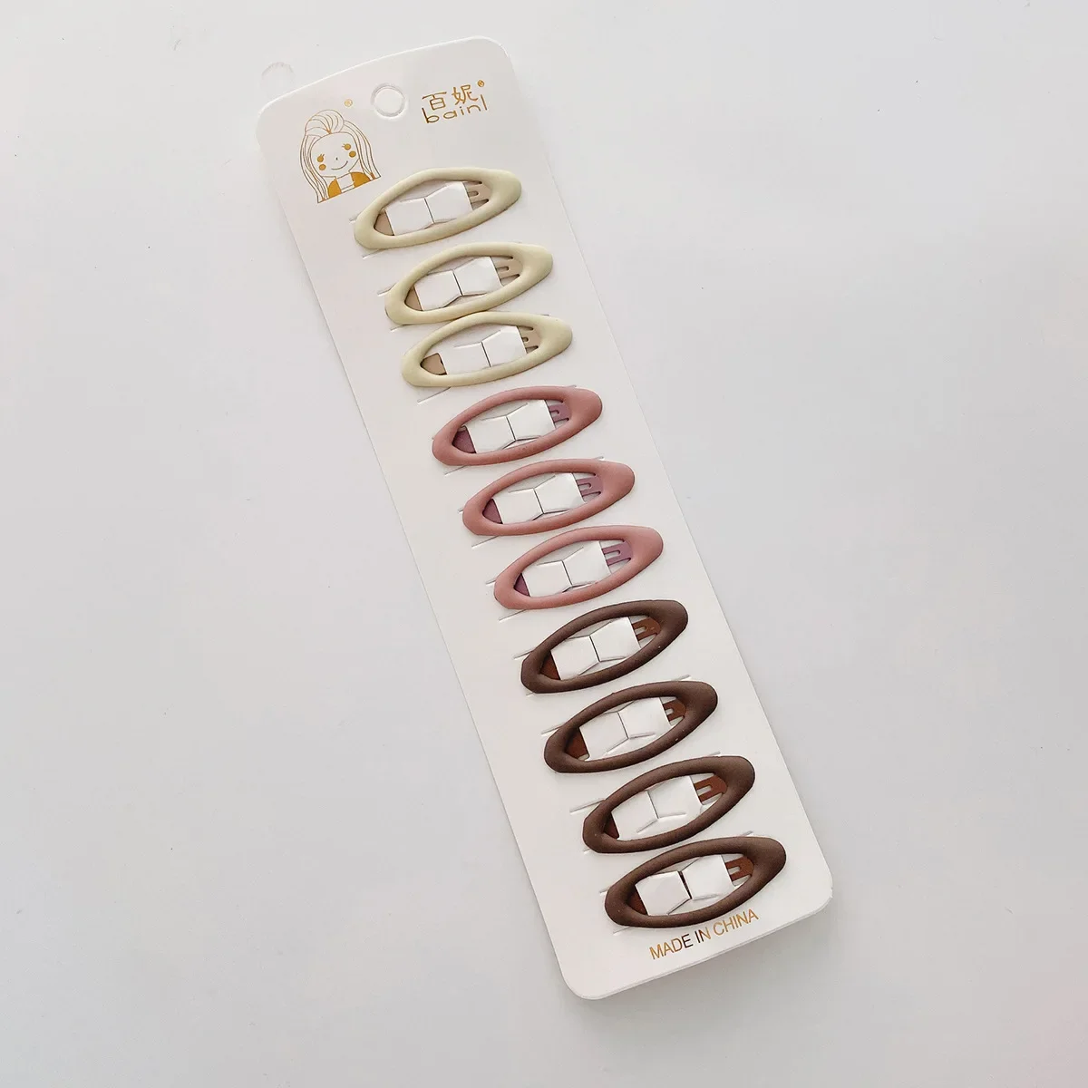 Hair Accessories 10pcs Coffee Color Girls Hairpins Kids Mini Snap Star Drop Click Clack Baby Toddler Hair Clips