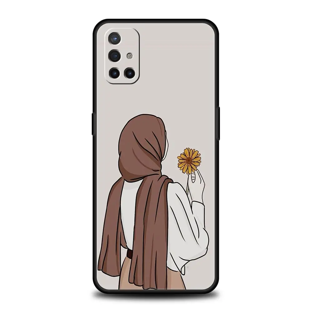 Elegant Muslim Arabic Girl Soft Phone Case - Stylish Protective Cover