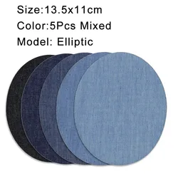 Premium Denim Iron-On Patches Set - Self-Adhesive Jean Repair & DIY Sewing Kit (13.5x11cm-mixed)