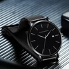 Classic Bauhaus Design Men Watch Dark Blue  Japan Quartz Waterproof Stainless Steel Fashion Business Calendar Ultra Thin Watches 2