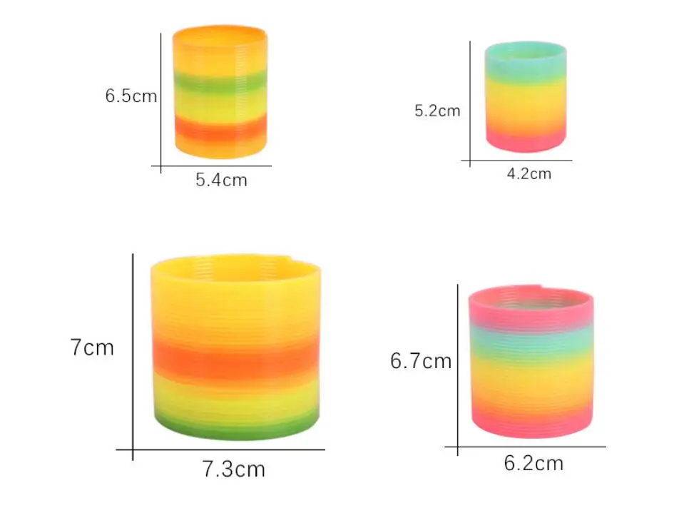 Rainbow Circle Funny Toys Early Development Educational Folding Plastic Spring Coil Children\'s Creative Magical Toys