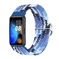 Adjustable Elastic Nylon Braided Sports Wristband Bracelet - huawei band 10 (Colorful Blue)