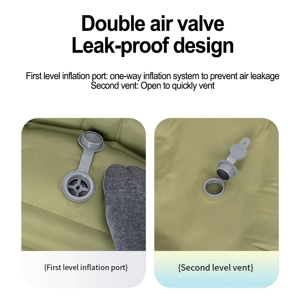 Picnic And Hiking Inflatable Sleeping Pad Foot Pump Mattress Comfortable Sleeping Pad Repair Patch 200*70*10cm