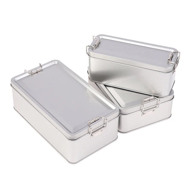 1pc Tin Box Metal Tin Jars Iron Tea Box Cookies Case Small Things Storage Boxes Bins Biscuit Container Candy Chocolate Organizer 1