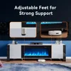 Fireplace TV Stand with 36" Fireplace, 70" Modern Entertainment Center LED Lights,TV Console Cabinet for TVs Up To 80" 6