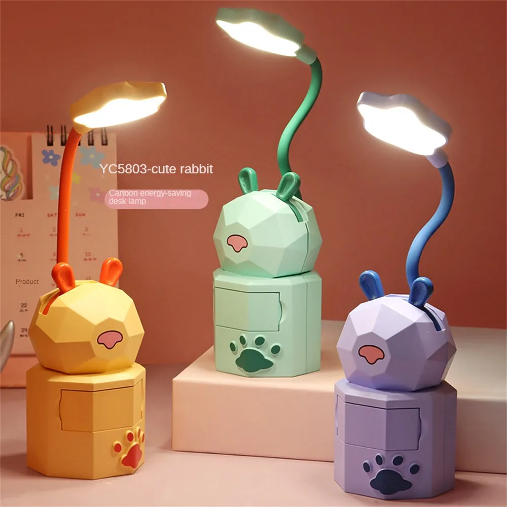 LED 테이블 램프 수면 야간 조명, 눈부심 없는 부드러운 조명, 360 도 조절 가능, 눈 보호, 어린이 선물