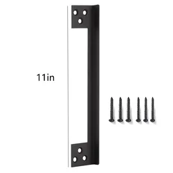 Enhanced Door Security Latch Shield Plate (Black 11in)