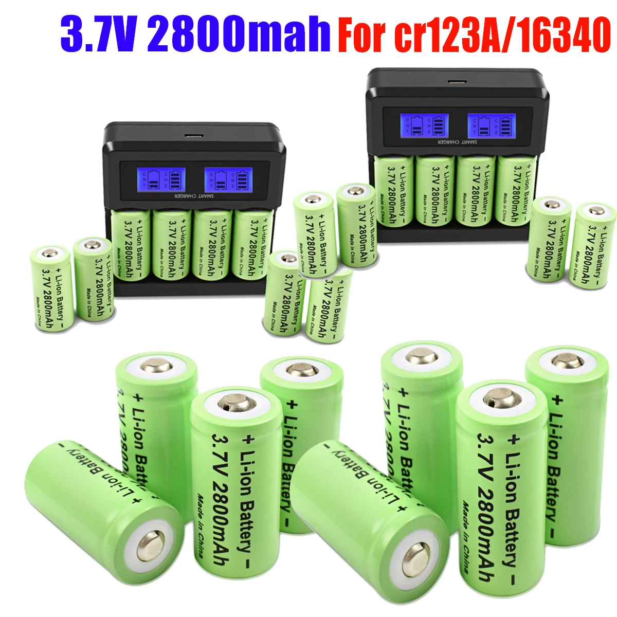 8 Pz-16 Pz Batteria Al Litio Cr123A Cr 123A Cr17345 16340 Cr123A 3V/3.7V Batterie Ricaricabili Per Contatore Del Gas Allarme Porta Wireless