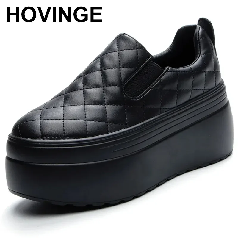 

Platform Wedge Shoes Spring Autumn Round Head Solid Colour Chunky Sneakers Casual Slip on Loafers Sapato Femininas