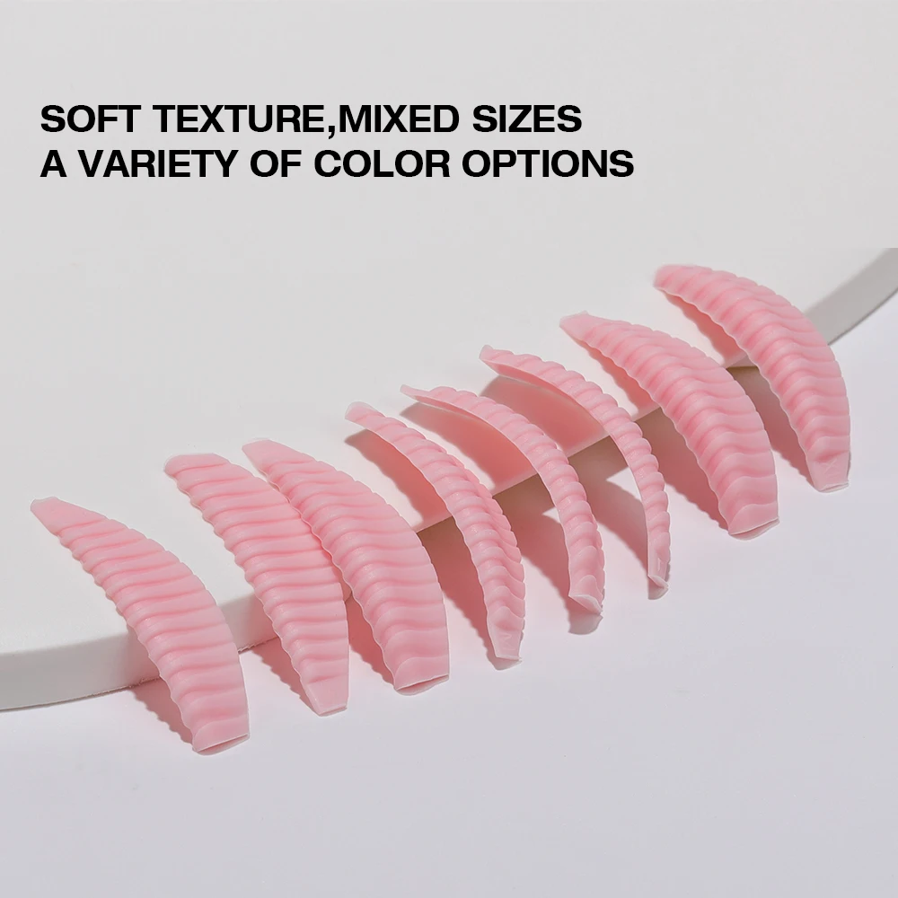 8개/4가지 사이즈 속눈썹 리프트 로드, 속눈썹 컬링 및 리프팅용 패드, 속눈썹 펌 라미네이션용 실리콘 로드