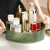 360 Degree Rotating Plastic Storage Tray Cosmetic Storage Box Brush Holder Cosmet Luxury Makeup Organiser Lipsticks Container 2