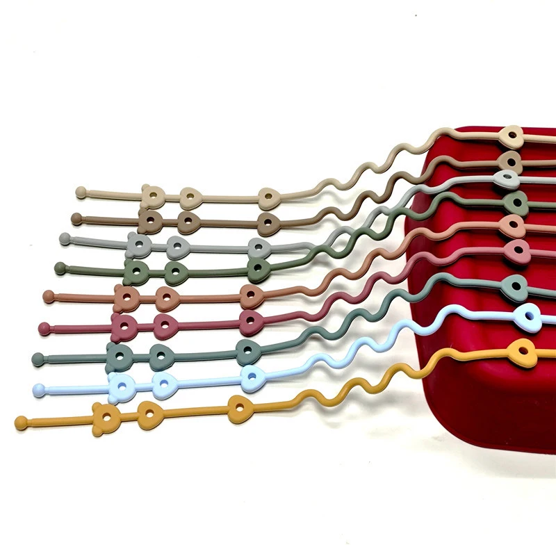 1/50Silicone Pacifier Anti Drop Chain Baby Toy Teether Anti Drop Rope Baby Pacifier Chain Anti Loss Chain