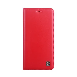 Genuine Leather Flip Wallet Case - Premium Armor Series for Armor 24 (Red)