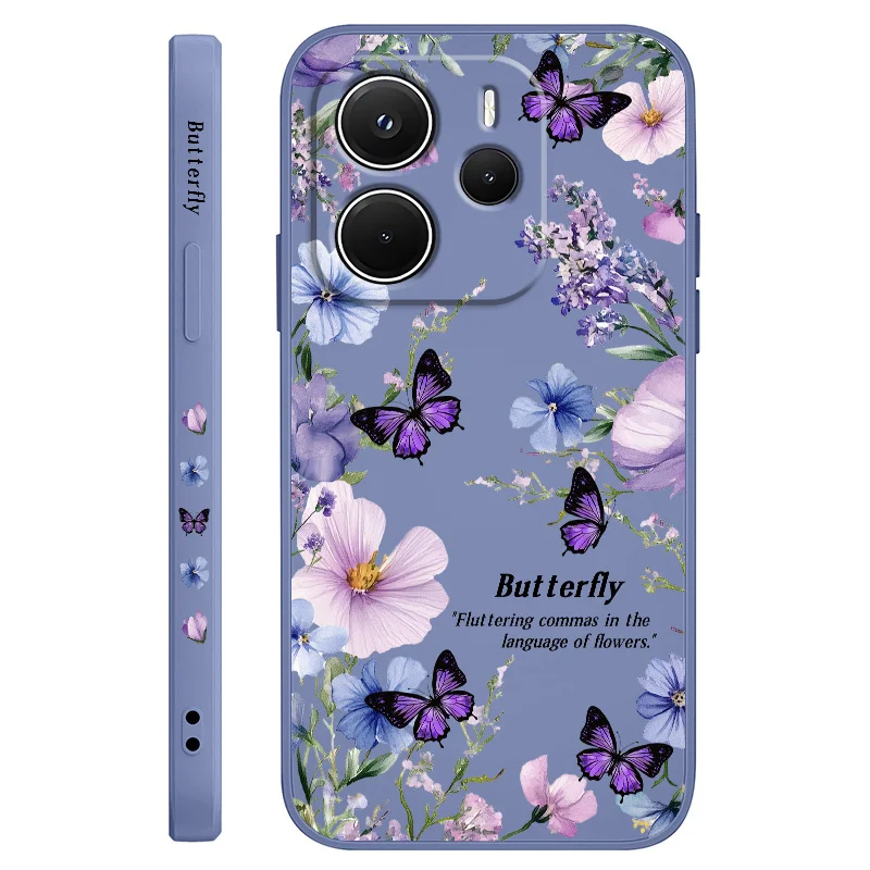 Elegant Butterfly Lovers Liquid Silicone Phone Case