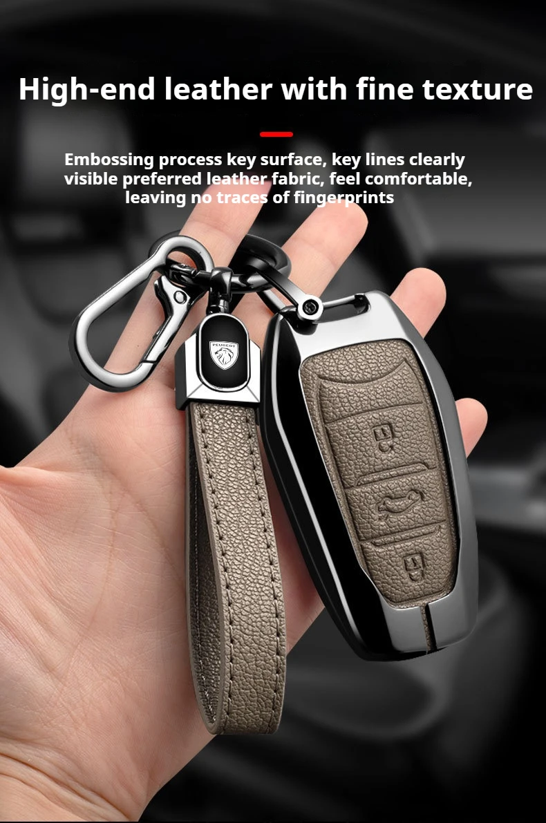 Zine Legierung Auto Schlüssel Fall Abdeckung Schlüssel Tasche Shell Für Peugeot GT-Line 206 207 208 301 307 308 407 408 508 607 2008 3008 4008 5008 RCZ – Detail 8