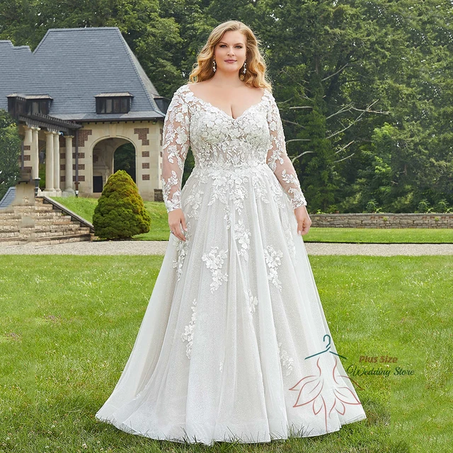 Tallas Grandes Vestido De Novia Civil Para Gorditas Plus Size
