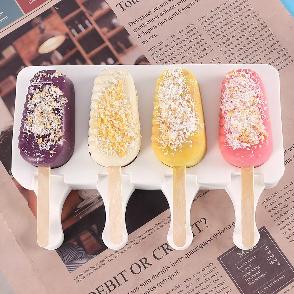 Nowy silikonowy forma do lodów DIY Love owal Cartoon Popsicle ciasto czekoladowe cameo foremka letnia kostka lodu zestaw narzędzi kuchennych
