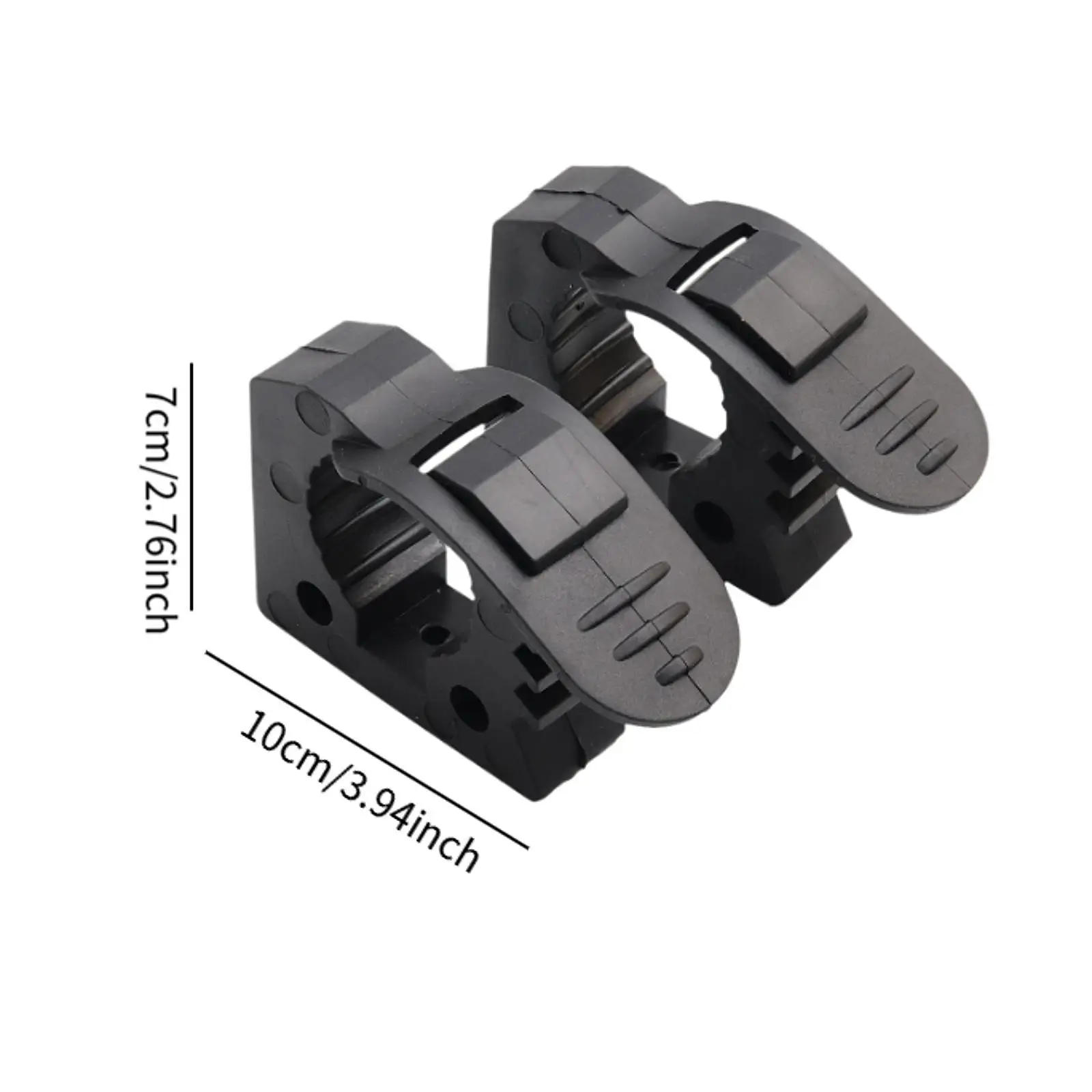 2Pcs Generic Quick Release Clamp Mount Professional Sturdy Easy Installation Rubber Clamp Mount Black for Truck Van Vehicle