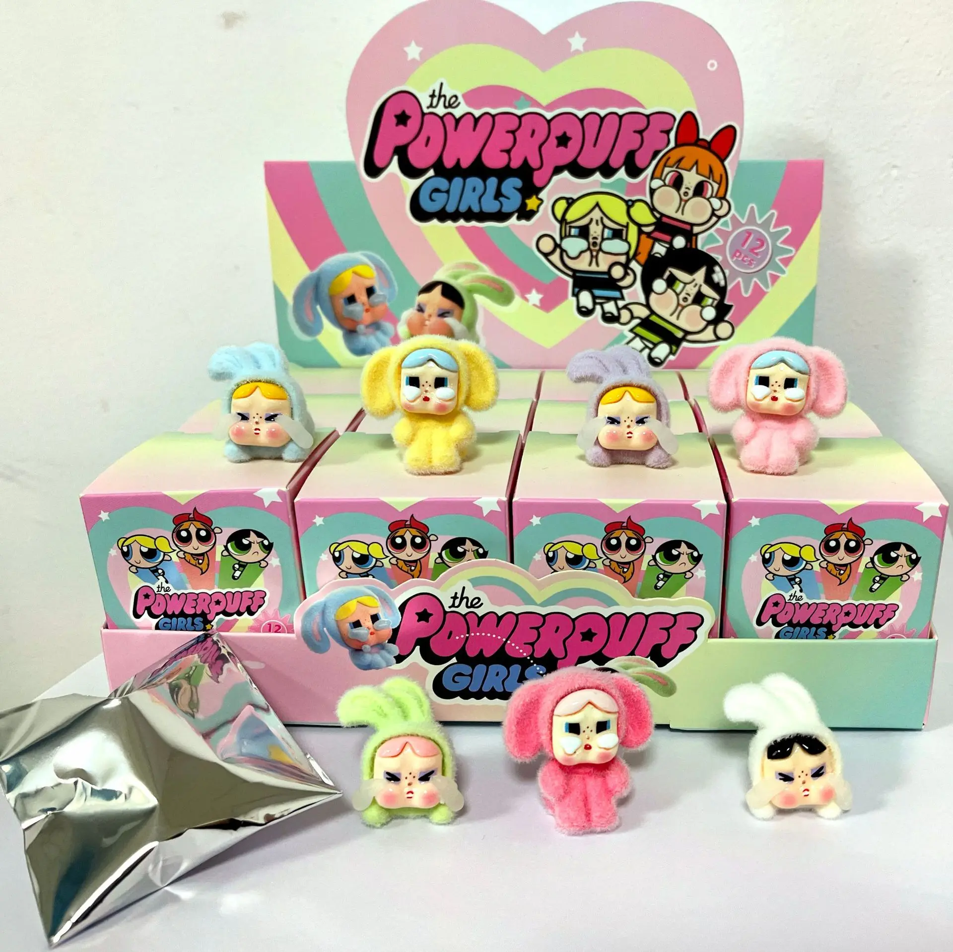 thumbnail image 1 of New Crying Baby Labubu DORA 12pcs Blind Box Doll Flocking Mini Ornament 3D Doll Desktop Model Children Mysterious Blind Box Gift, 1 of 5