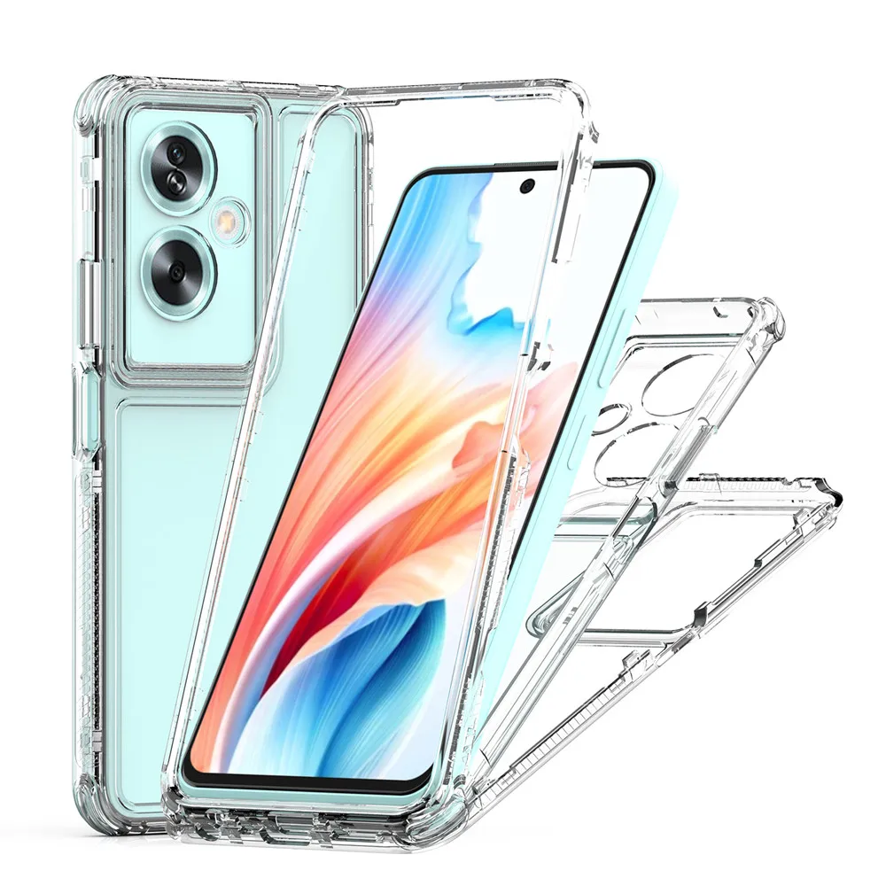 Luxury Three-in-One Protective Phone Case with PMMA + TPU Cover