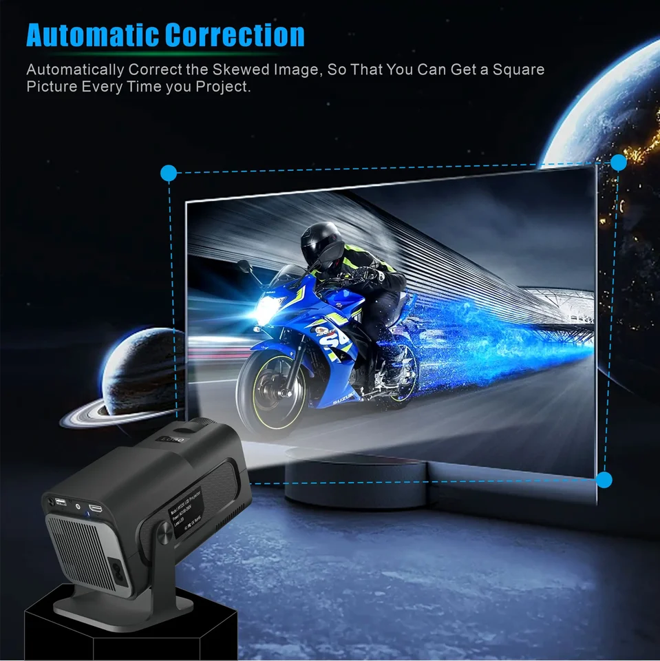 Salange-4KプロジェクターHY320 Amazon.com: Mini Projector with WiFi Bluetooth, Built-in Apps