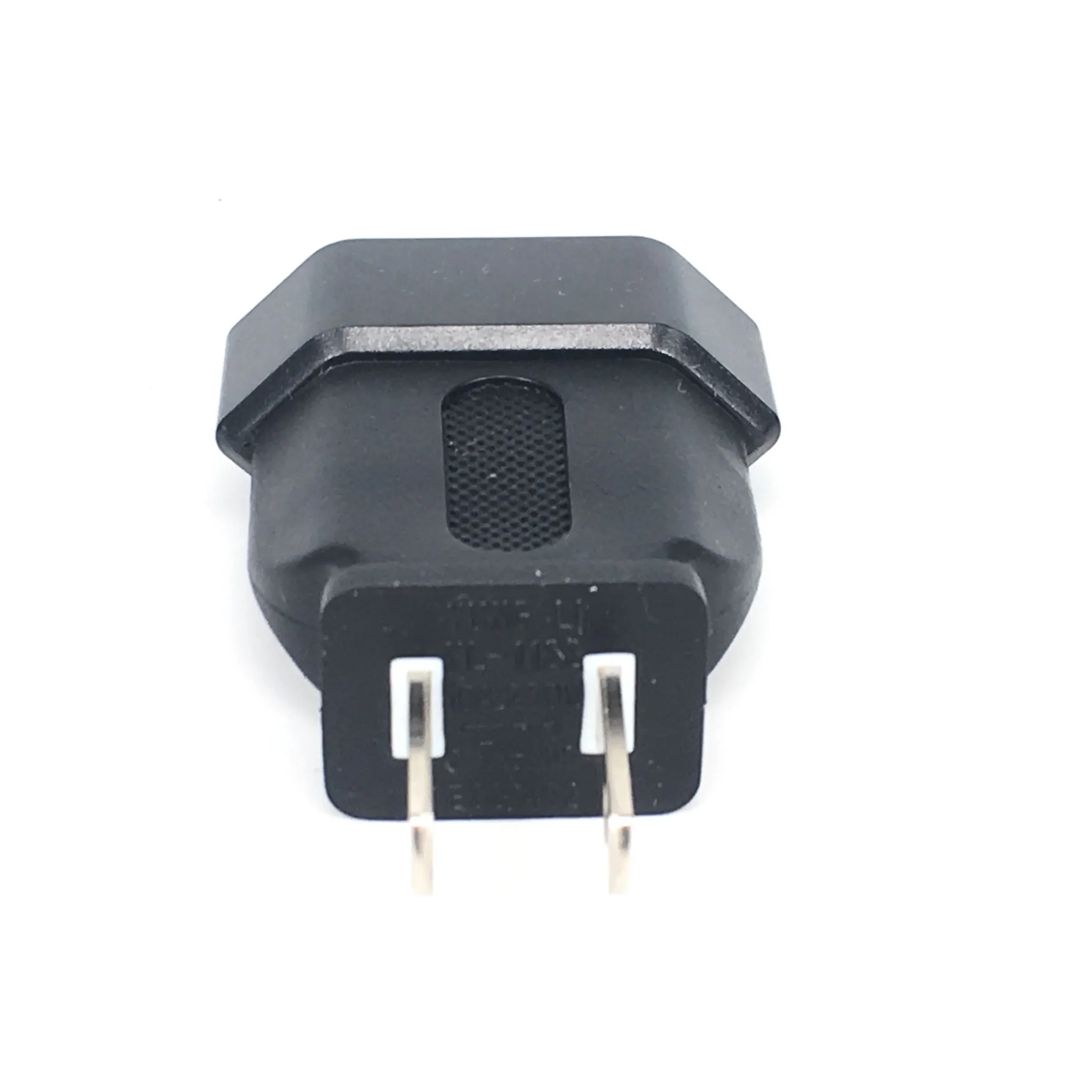 US 2-Flat pins Type A Travel Adpter,AC Power Plug Adapter European CEE7/16 Receptacle to NEMA 1-15P 250V 10A