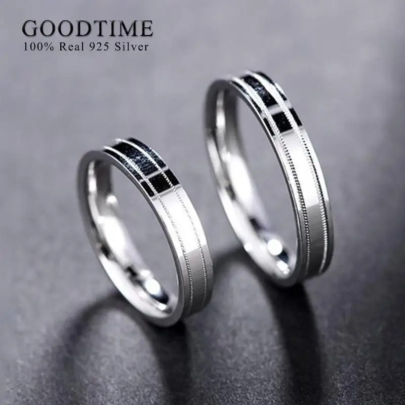 Luxury 1 Piece Egagement Ring For Couple  Pure 100% 925 Sterling Silver Wedding Band Anniversary Jewelry Gift For Woman Man 2