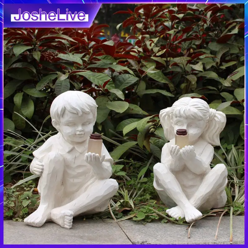 

Детская Статуэтка для мальчиков и девочек, садовая Статуэтка для дома и улицы, украшения, миниатюры