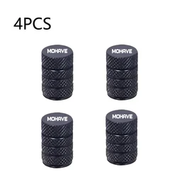 Premium Car Wheel Tire Valve Caps - Waterproof Airdust Accessories, Set of 4 (Black)