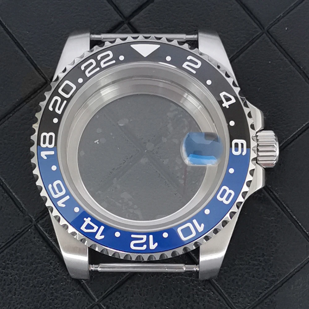 

S-Watch 316L steel water ghost bottom transparent case ring mouth sapphire glass magnifier suitable for NH34GMT movement