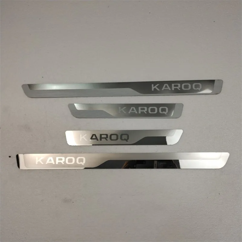 

For Skoda Karoq 2017 2018 2019 2020 2021 Door Sill Scuff Plate Cover Trim Threshold Pedal Styling Protect car assecories