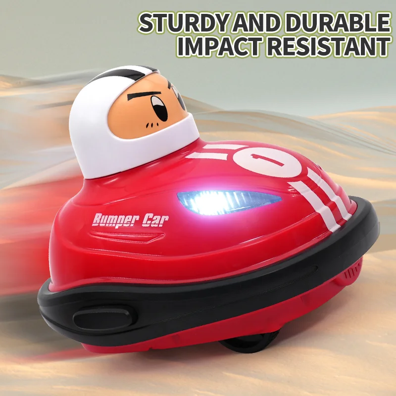 Kids 2.4G Super Battle Bumper Car Pop-up Doll Crash Bounce Ejection Light Children Mini Stunt Drift remote control Car Toy Gift 2
