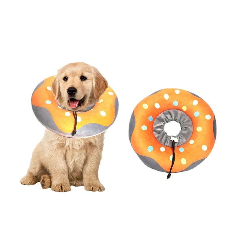 

1PC Inflatable dog collars doughnut design neck ring adjustable anti-licking bite-resistant dogs accessoires personalized