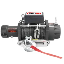 

Electric winch for 4x4 off road synthetic rope with 17000lbs car universal winch big power