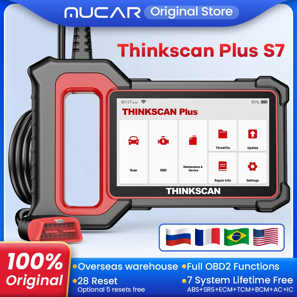 Thinkscan Plus S7 S4 S6 Obd2 Strumenti Diagnostici Per Auto Abs/Srs/Ecm/Tcm/Bcm Lettore Di Codici Auto Obd2 Scanner Fault Diyers Strumenti Di Scansion