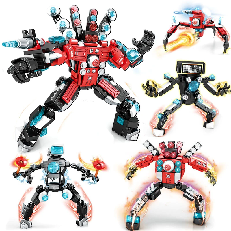 Skibidi Toilet Man Vs Monitor Building Blocks Titan Speaker Man Audio Man Camera Man Gift Toys For Children Christmas Birthday