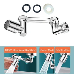 Rotary Extender Faucet Aerator with Robotic Arm for Kitchen and Washbasin Sinks (Dual mode 1080)