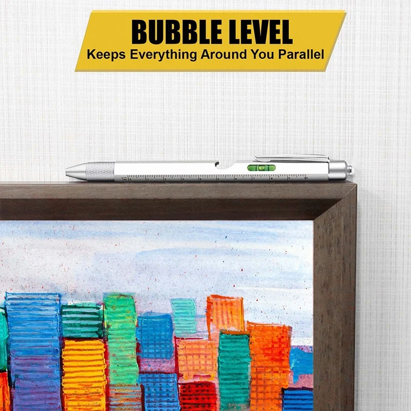 아빠용 멀티 툴 펜, LED 조명, 스타일러스, 스크루 드라이버, 오프너, 눈금자, 레벨 선물, 남자 친구용, 9 in 1, 6 개