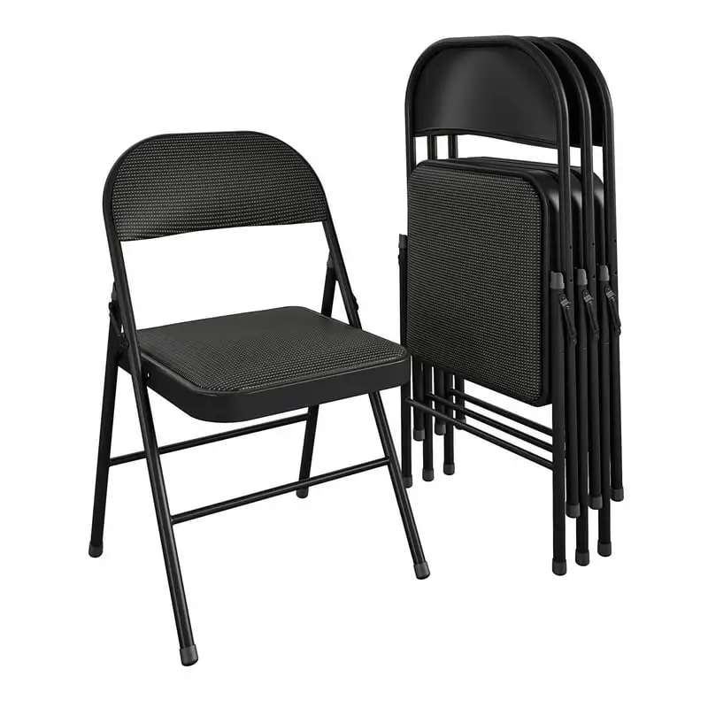 

Padded Folding Chair, Black, 4 Count