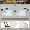40" Lift Top Coffee Table, Coffee Tables with Storage for Living Room, Small Coffee Table with 2 Fabric Drawers & LED Lig 6