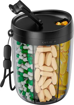 6 Grid Pill Organizer Bottle 1