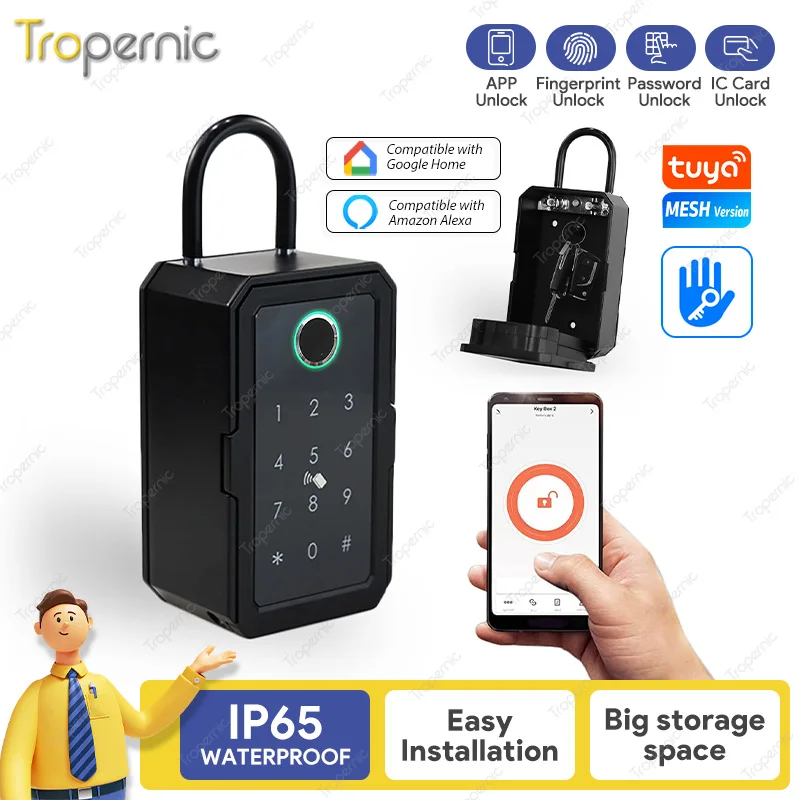 Cerradura Fechadura Entry  tt lock Fingerprint Smart Life App Slide X5 Main Door Wifi Smart Door Lock Key box Tuya