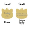  Stainless Steel Cat Name Tag Custom ID Cute Pet Pendant Engraved Keyring Accessories Personalized  Nameplate 2