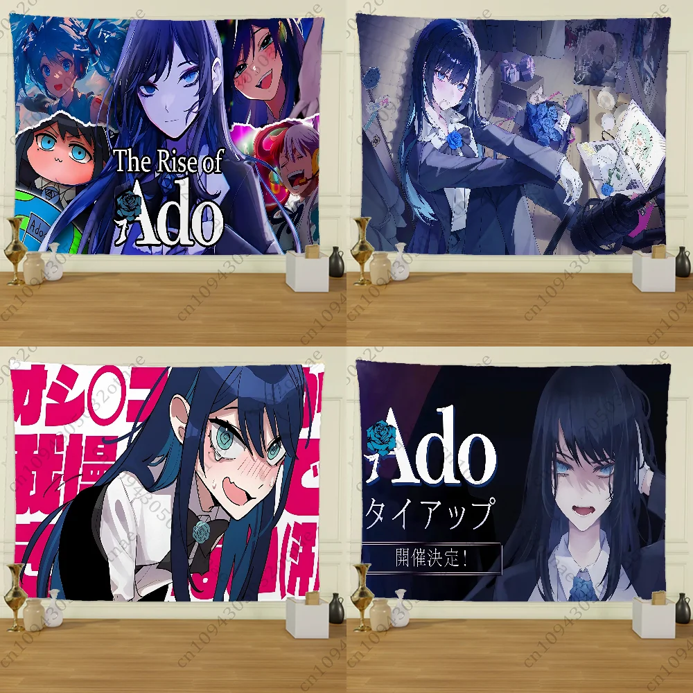 Ado Japanese Singer Tapestry Creative Pattern Photo Living Room Wall Art Tapestry Decor Party Outdoor Decorate Banners